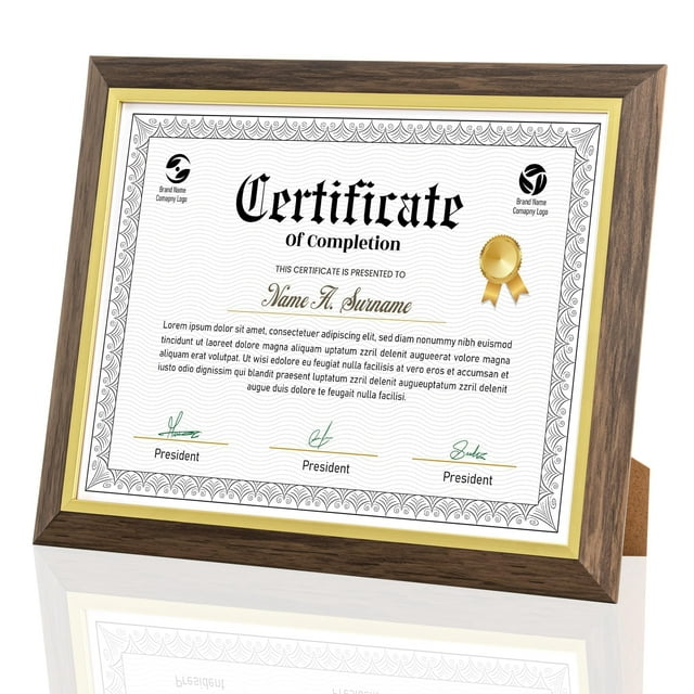 Marco de fotos Heimlove Walnut Gold 22x28 cm Diploma
