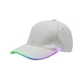 thumbnail image 2 of LiUMX LED Light Up Baseball Cap | Adjustable Glow Hat for Raves Festivals Parties | White or Black | Includes 1 Hat, 2 of 5