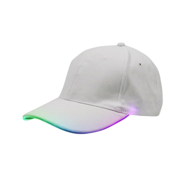 Aodebiao Casquette de Baseball à LED Lumineuse Réglable pour Fête Rave Festival Boîte de Nuit Performance Protection Solaire Danse Entraînement Physique Sports Extérieurs