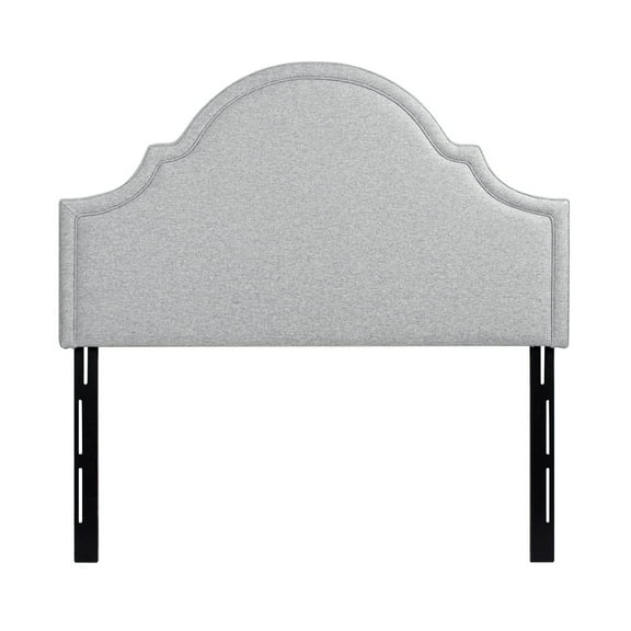 Jennifer Taylor Home Catherine Upholstered Queen Headboard, Light Grey Polyester