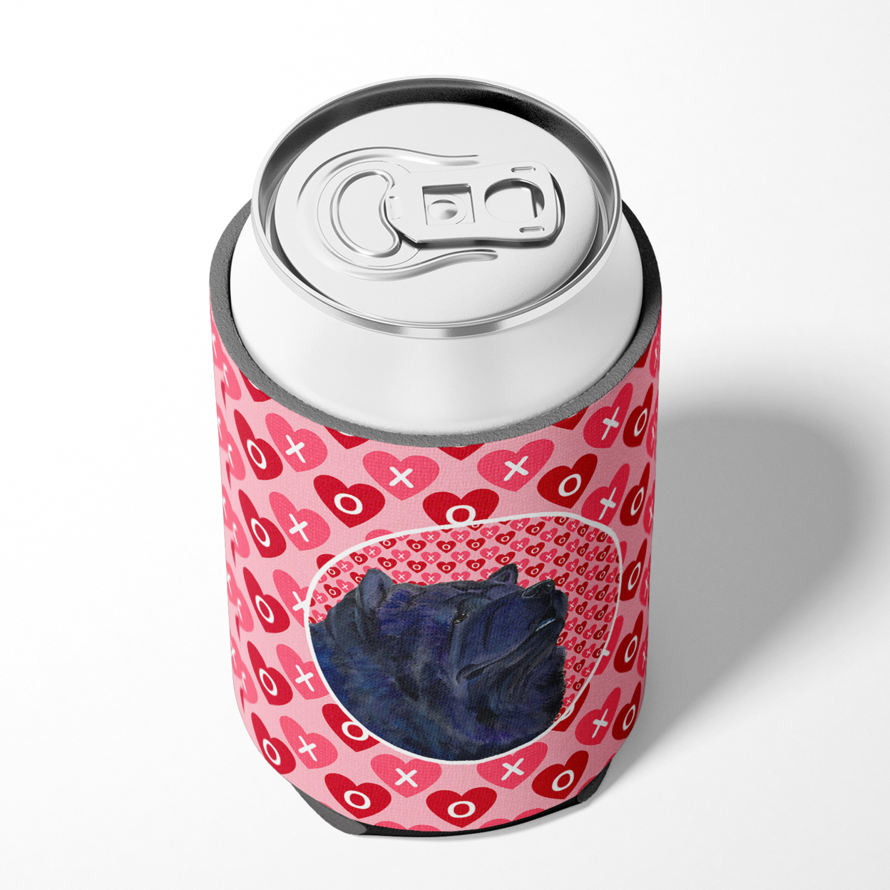 Carolines Treasures SS4501CC Chow Chow Hearts Love and Valentines Day Portrait Can or Bottle Hugger Can Hugger