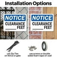 thumbnail image 3 of (2 Pack) Custom Clearance -Ft OSHA Notice Sign 18 Inch X 12 Inch Indoor / Outdoor Rust-Free Aluminum Metal Signs for Workplace, Workshop, and Construction Site, Made in the USA, 3 of 8