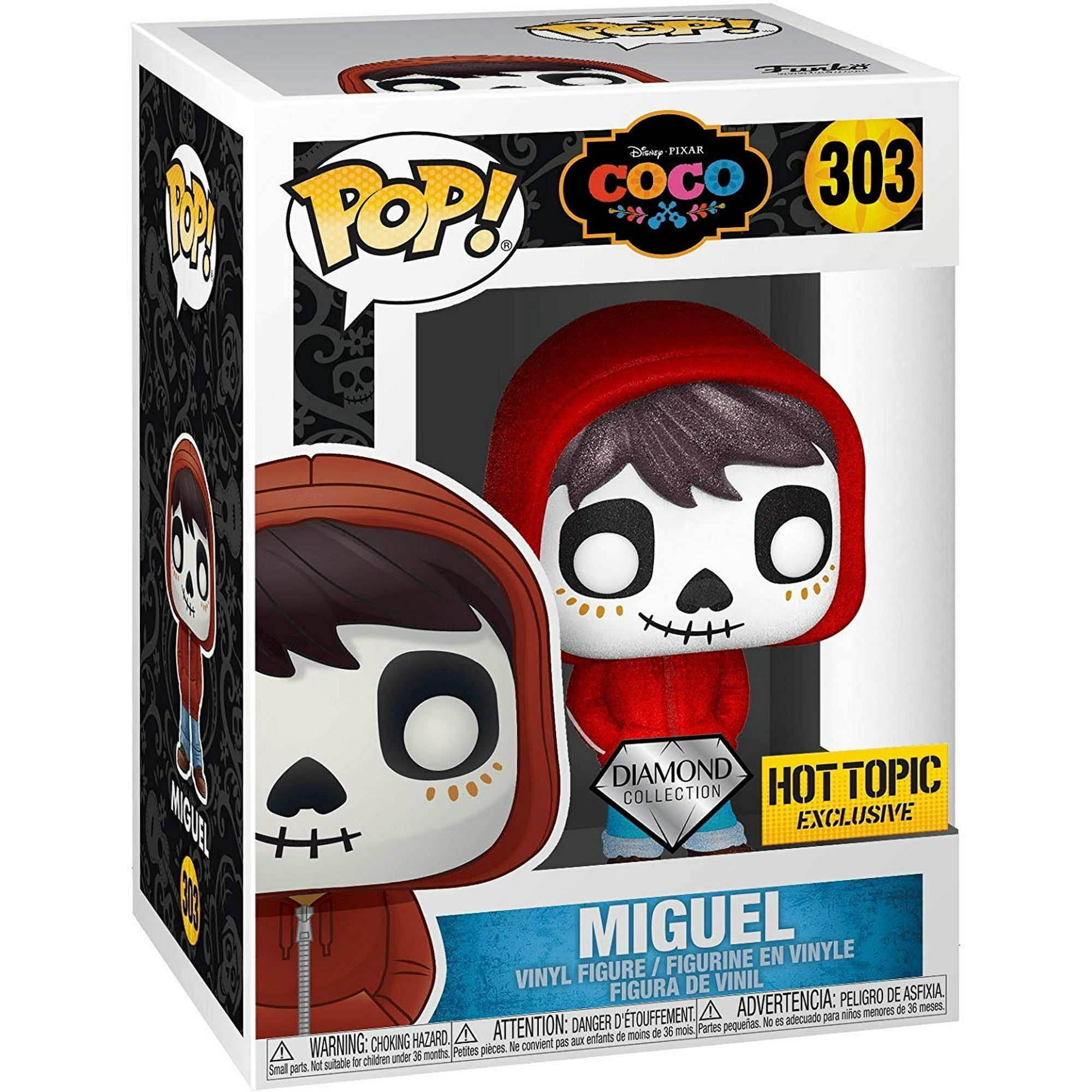 Pop Disney Pixar Coco Vinyl Figure Miguel Diamond Collection 303 Hot Topic Exclusive Walmart