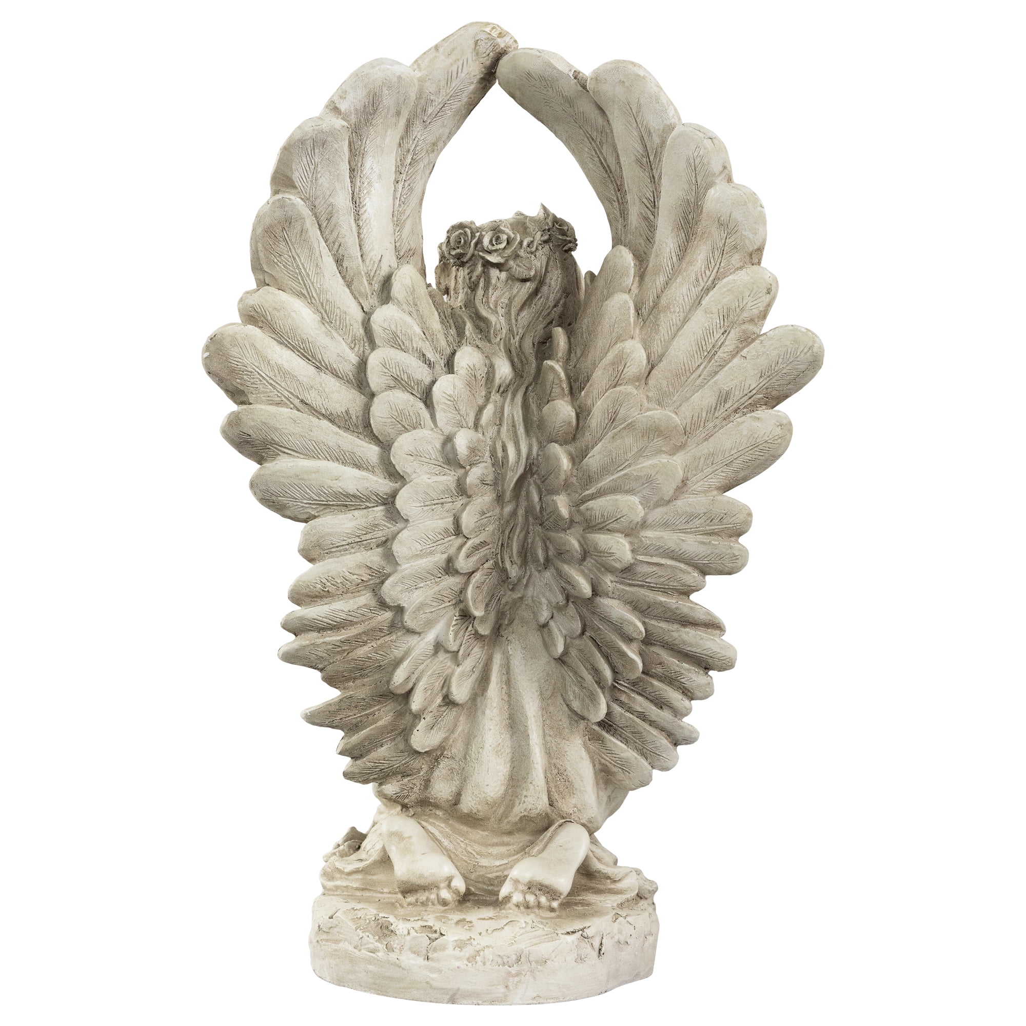 15.25" Angel Kneeling in Prayer Outdoor Garden Statue