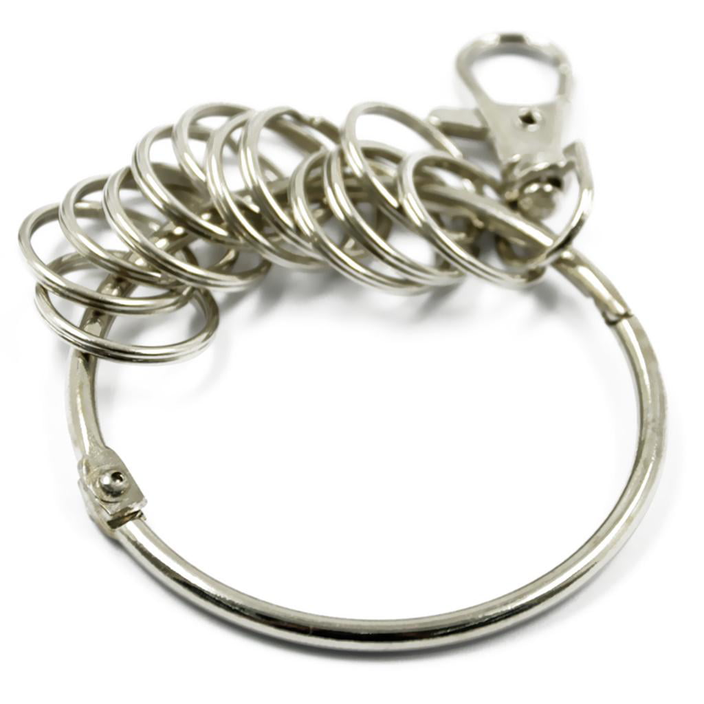 Key Rings 5.7cm Diameter Bronze Large Round Hoop Key Ring Organizer with Lobster Clasp for Multiple Keys 