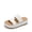 WHITE, variant on Women's Platform Slip on Adjustable Sandals Lightweight Comfortable Non-Slip Vacation Beach Chunky Open Toe Wedges for Summer Waterproof Shoes