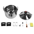 thumbnail image 2 of Large Capacity Stick Proof 304 Stainless Steel Pressure Cooker Soup Stew Pot Home Kitchen Restaurant, 2 of 7