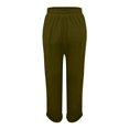 thumbnail image 4 of Women's Plus Black Pants for Women Petite Short Black Pants for Women Plus Size Jeans Women High Waisted Wide Leg Pants Casual Drawstring Elastic Trousers Comfy Straight Leg Long Pants with Pockets, 4 of 4