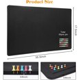 thumbnail image 2 of Bulletin Board - 35 x 17.5 inches Decorative Felt Pin Board - Cork Board Alternative for Wall - Foldable Photo Board Self-Adhesive Prayer Board with 20 Pushpins - Black, 2 of 6