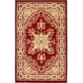 thumbnail image 3 of Unique Loom Versailles Collection Area Rug - Louis (3' 3" x 5' 3" Rectangle Red/Cream), 3 of 7
