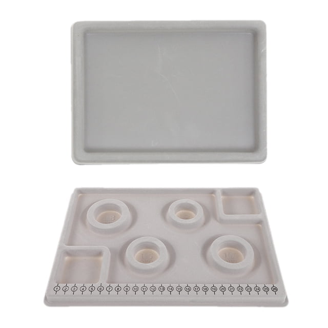 GARVALON 2Pcs Bracelet Bead Board Tray Grey Jewelry Making for Handicraft Enthusiasts