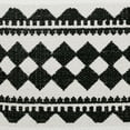 thumbnail image 2 of Ox Bay Indoor Mosaic Geometric Stripe Throw Pillow, Black / White, 14" x 36", 2 of 8