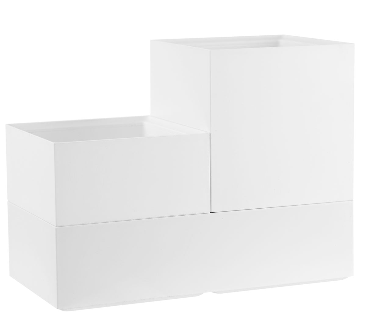 Bostitch Konnect Desk Organizer Accessory Tray, Stacks for Desktop Storage, 2-Pack, White