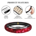 thumbnail image 5 of DouZhe Red Hearts Love Prints Steering Wheel Cover, Universal 15 inch Anti-Slip Odorless Elastic Car Steering Wheels Cover for Women Men, 5 of 7