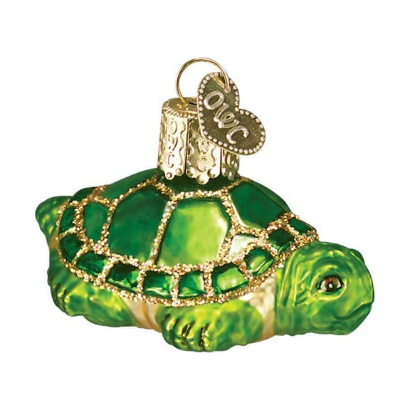 Old World Christmas Glass Blown Ornaments for Christmas Tree Small Turtle