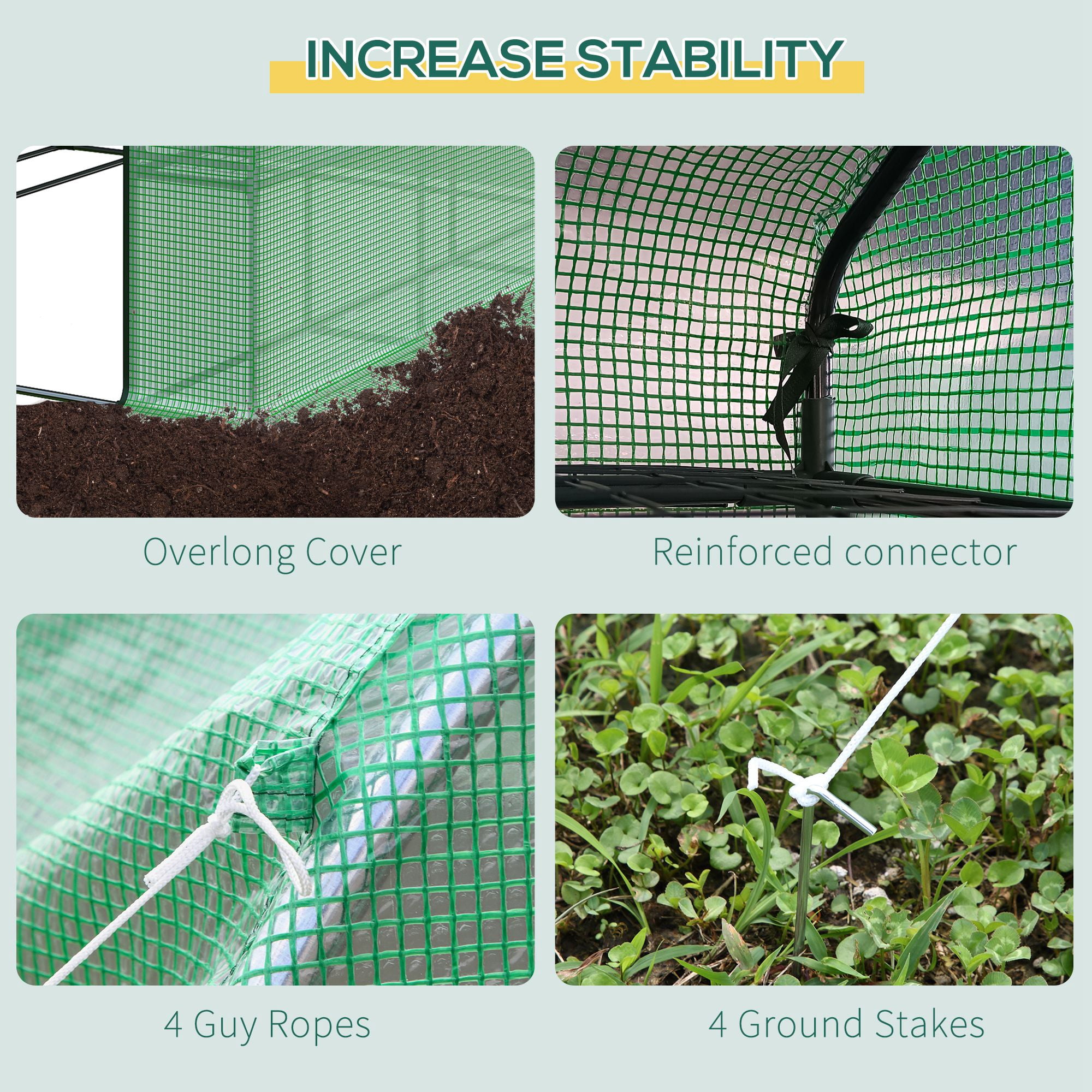 Garden Pots Walk-in Greenhouse for Outdoors with Roll-up Zipper Door, 18 Shelves, PE Cover, Small & Portable Build, Heavy Duty Humidity Seal, 95.25" x 70.75" x 82.75", Green,Outdoor Garden Planters