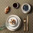 thumbnail image 6 of Taupe Linen Table Cloth Rectangle Waterproof Spillproof - Textured Farmhouse Style Dining Party Wedding Decor 60x102 Inch, 6 of 8