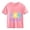 Pink#1, variant on SERTG Girls Easter Floral Bunny Print Short Sleeve T Shirt Soft Lightweight Crew Neck Tee Casual Regular Fit Breathable Comfortable Spring Top Fashion Holiday T Shirt(Purple#1,13-14 Years)