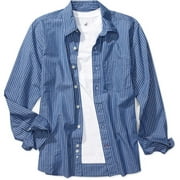 Angle View: Men's Long-Sleeve Button-Down Shirt with Tee
