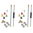 thumbnail image 1 of Pressure Washer Extension Spray Wand with 10 Spray Nozzle Tips 2 Pivoting Coupler, 4000 PSI Power Washer Cleaner Set, 1 of 8