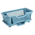 thumbnail image 5 of Fancyes Dish Drying Rack with Drain Tray Dinnerware Organizer Sink Dish Drainer Dish Rack and Drainaboard for Cafe Kitchen Countertop blue, 5 of 8