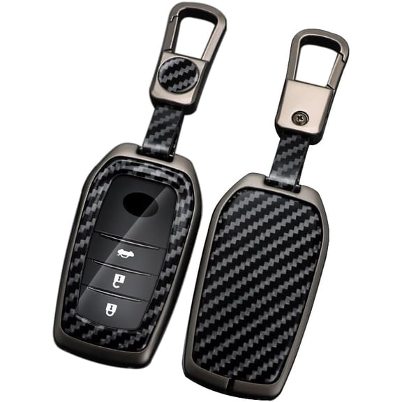 Key Fob Cover Compatible with Toyota Camry Venza 2021-2026 Keychain Case Holder Protector,Black,Come with Key Hook