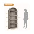 thumbnail image 2 of 72"H Bookcase With Shelf Or Doors, Arched Bookshelf Farmhouse Cabinet With Shelves, Wooden Bookshelves For Home Office, Living Room, 2 of 8