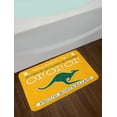 thumbnail image 2 of Australian Party Bath Mat, Aussie Day Typography with Kangaroo Silhouette, Plush Bathroom Decor Mat with Non Slip Backing, 29.5" X 17.5", Earth Yellow White, by Ambesonne, 2 of 2
