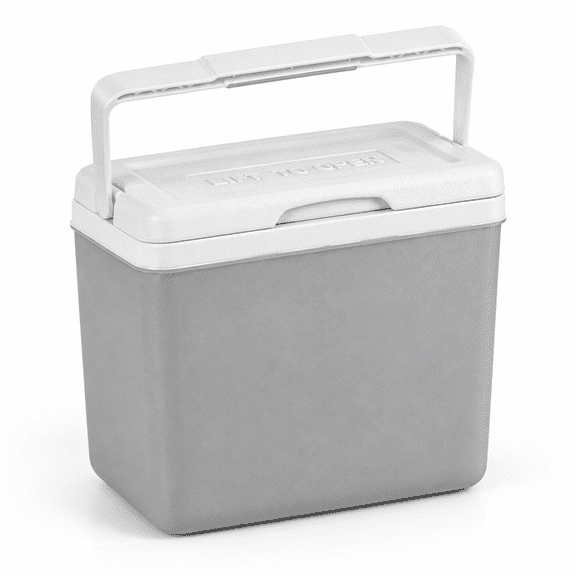 Grey 11qt Hard-Sided Portable Cooler Leak-Proof Ice Chest for Camping Picnics
