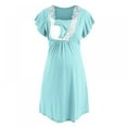 thumbnail image 3 of Popvcly Comfy Maternity Nursing Nightgown for Woman,V-Neck Maternity Dress Lounge Dress S-XXL, 3 of 6