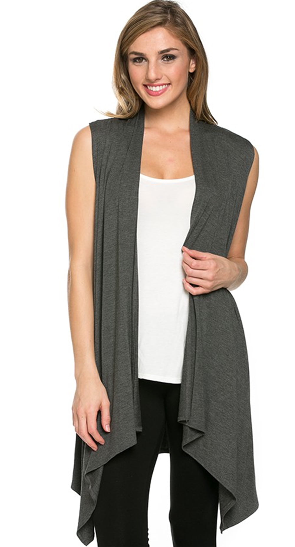 sleeveless duster cardigan