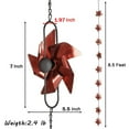 thumbnail image 3 of Metal Windmill Rain Chain for Gutters - 8.5FT Decorative Downspout Replacement with S-Hook for Garden Drainage, 3 of 7