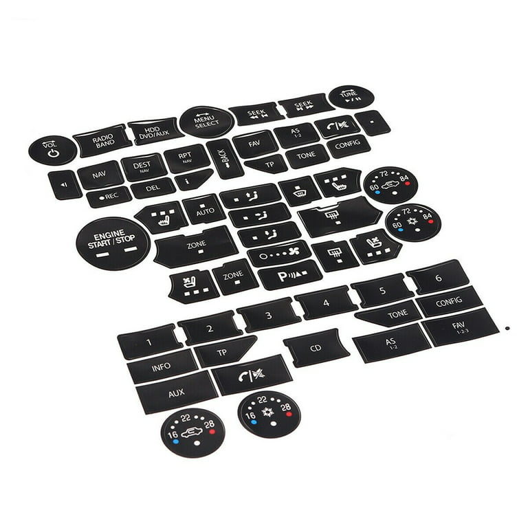 1 Set Button Repair Kit Sticker Decal For Saab Gen 3 9-5ng 9-4x