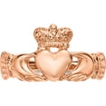 thumbnail image 5 of 14K Rose Gold Polished Claddagh Ring (Size 7) Made In United States k5933, 5 of 6