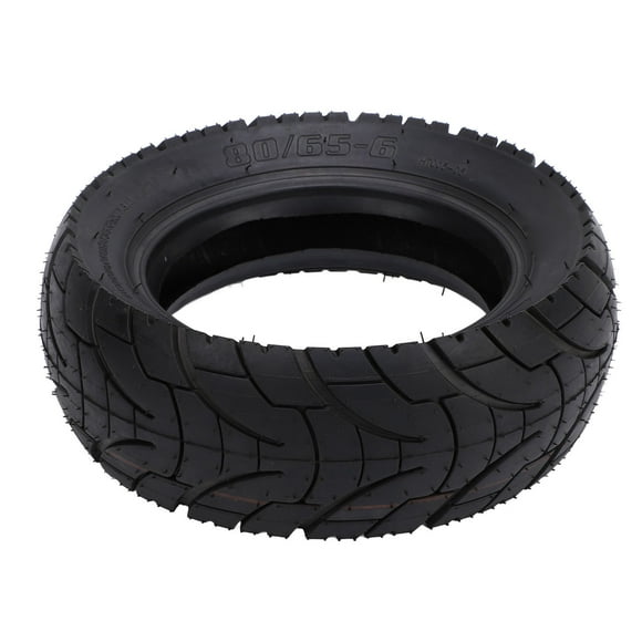 Vacuum Tire, Flexible and Smooth Electric Scooter Tire 80/65-6 Replacement Part Rubber Material for Front and Rear Wheels