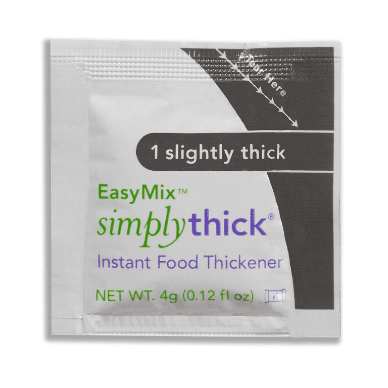 SimplyThick EasyMix | 100 Count of 12g Individual Packets | Gel Thickener  for those with Dysphagia & Swallowing Disorders | Creates An IDDSI Level 3  