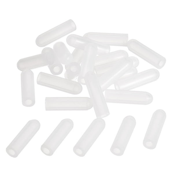 3.3mm ID 21.8mm Long Rubber End Caps Screw Thread Protectors Tubing ...