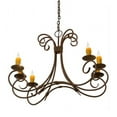 thumbnail image 5 of Meyda Tiffany 186126 Long Elon 6 Light 36" Wide Taper Candle Style Chandelier, 5 of 7