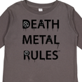 thumbnail image 4 of Inktastic Death Metal Rules White T-Shirt Boys or Girls Long Sleeve Toddler T-Shirt, 4 of 5