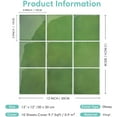thumbnail image 3 of Thicker Green Peel and Stick Tiles- 10 pcs of 12" x 12" - 3D Adhesive Square Peel and Stick Tiles Backsplash for Kitchen, Bathroom, Removable, Waterproof, Vinyl Wall Tile, 3 of 12