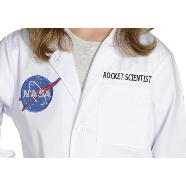 Aeromax Jr. Nasa Rocket Scientist Lab Coat White Size 6 8