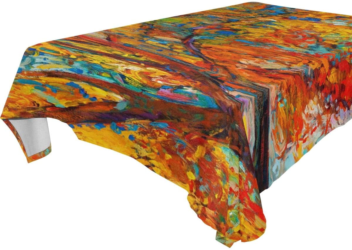 ALAZA Autumn Harvest Time Tablecloth,Washable Tablecloth,54 x 90 Inch Oblong/Rectangle Tablecloth for Family Dinner,Indoor or Outdoor Parties ALAZA Autumn Harvest Time Tablecloth,Washable Tablecloth,54 x 90 Inch Oblong/Rectangle Tablecloth for Family Dinner,Indoor or Outdoor Parties