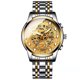thumbnail image 2 of Reloj de cuarzo impermeable automático hueco Reloj de pulsera de acero para estudiantes Reloj de cuarzo impermeable, 2 of 6