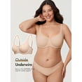 thumbnail image 4 of DELIMIRA Women's Full Coverage Bra Plus Size Supportive Outside Underwire Unlined Bras, 4 of 5