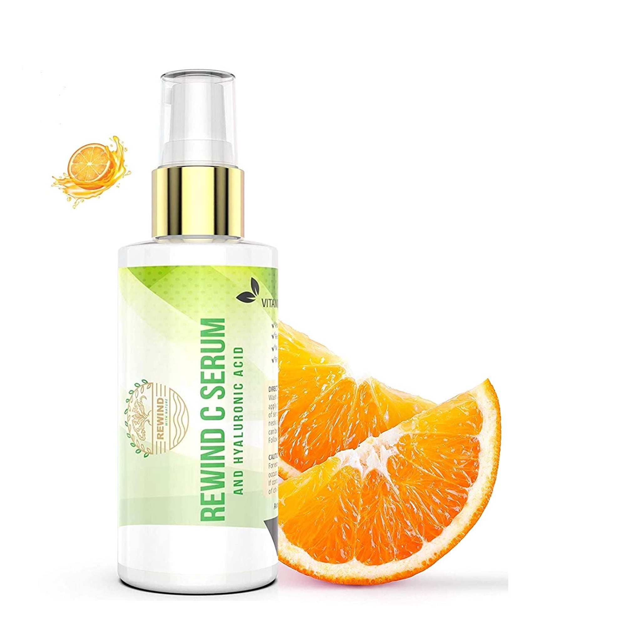 Rewind Anti-aging Vitamin C Serum with Hyaluronic Acid - Stimulates Collagen for Anti-Aging Repairs Dark Circles Around Eyes & Sun Damage for Skin, Face, Neck Fades Age Spots & Wrinkles-Dr A-Z-Large