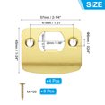 thumbnail image 2 of Uxcell Door Strike Plate, Round Corner Extended Lip Strike Plate, Universal Security Latch Strike Deadbolt Gold, 2 of 6