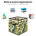 thumbnail image 2 of Map section Foldable Storage Basket with Handle, 10.8"X10.5"X10.6", Large Capacity - Storage Cubes, Storage Baskets, Organizer Bins, 2 of 6