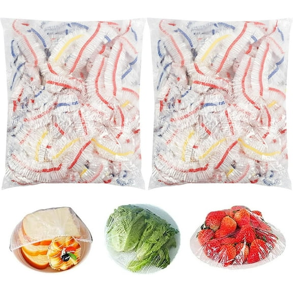 Plastic Bowl Covers Dish Cover Food Cover,food-grade PE film, 200pcs  Elastic Stretch Fresh Keeping Covers, Kitchen Dining Cookware Canning Lids Food Bags, Universal Kitchen Plastic Wrap