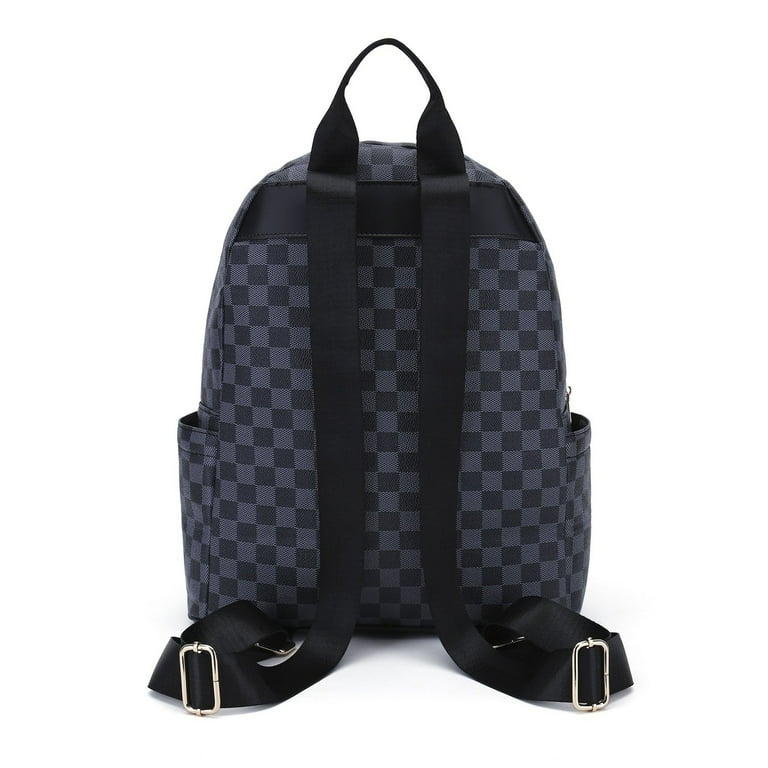 Checkered leather backpack sale