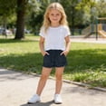 thumbnail image 5 of Afuyipoi ​Girls Soft Cotton Denim Shorts（4-14 Years）, Toddler Cute Summer Jeans Shorts with Elastic Waist and Pockets Black Size 5, 5 of 9
